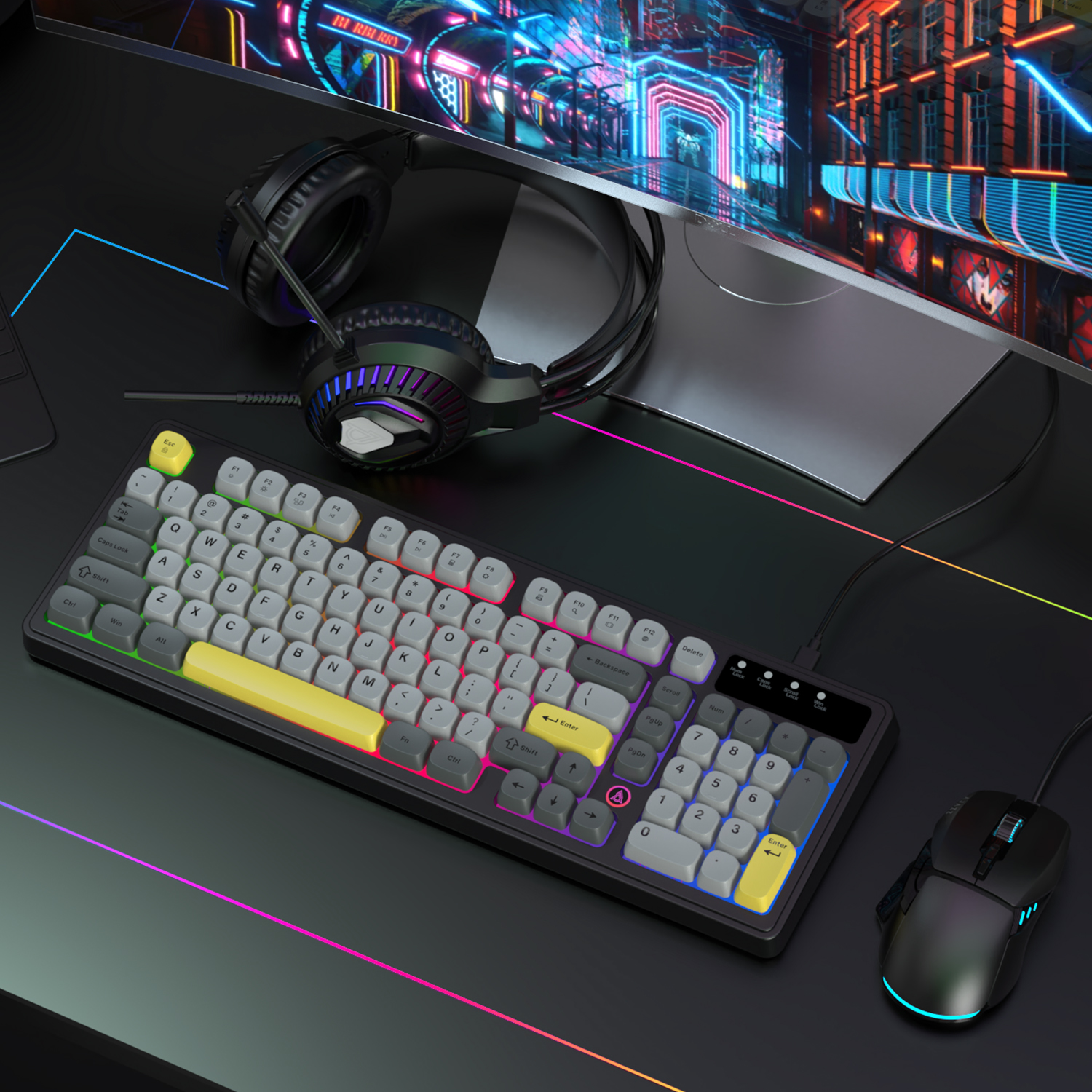 AJAZZ AT120 Bundle: Gaming Key - Gaming Headset Rgb recension och pris