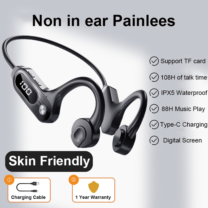 Bone Conduction Bluetooth 5.3  - Sports Earphone Hook recension och pris