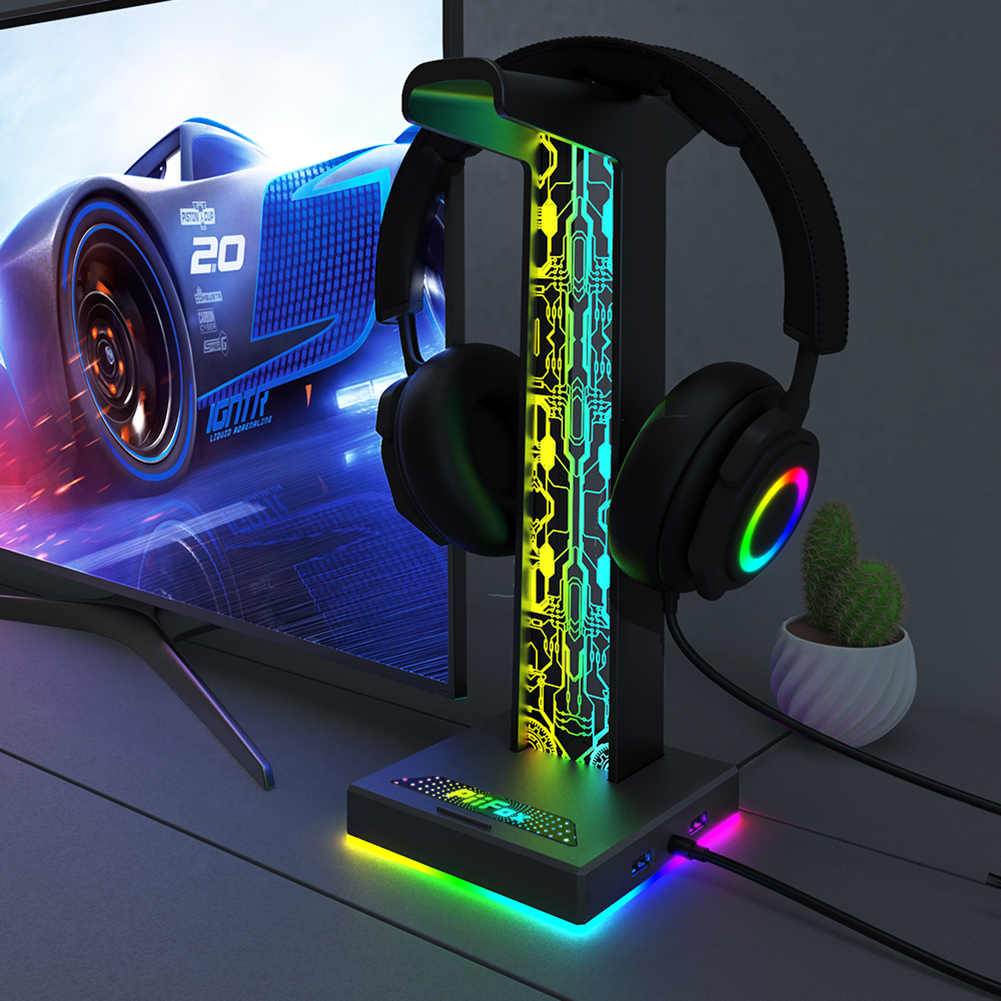 RGB Gaming Headphone Stand Dua - Headphone Stand Desk recension och pris