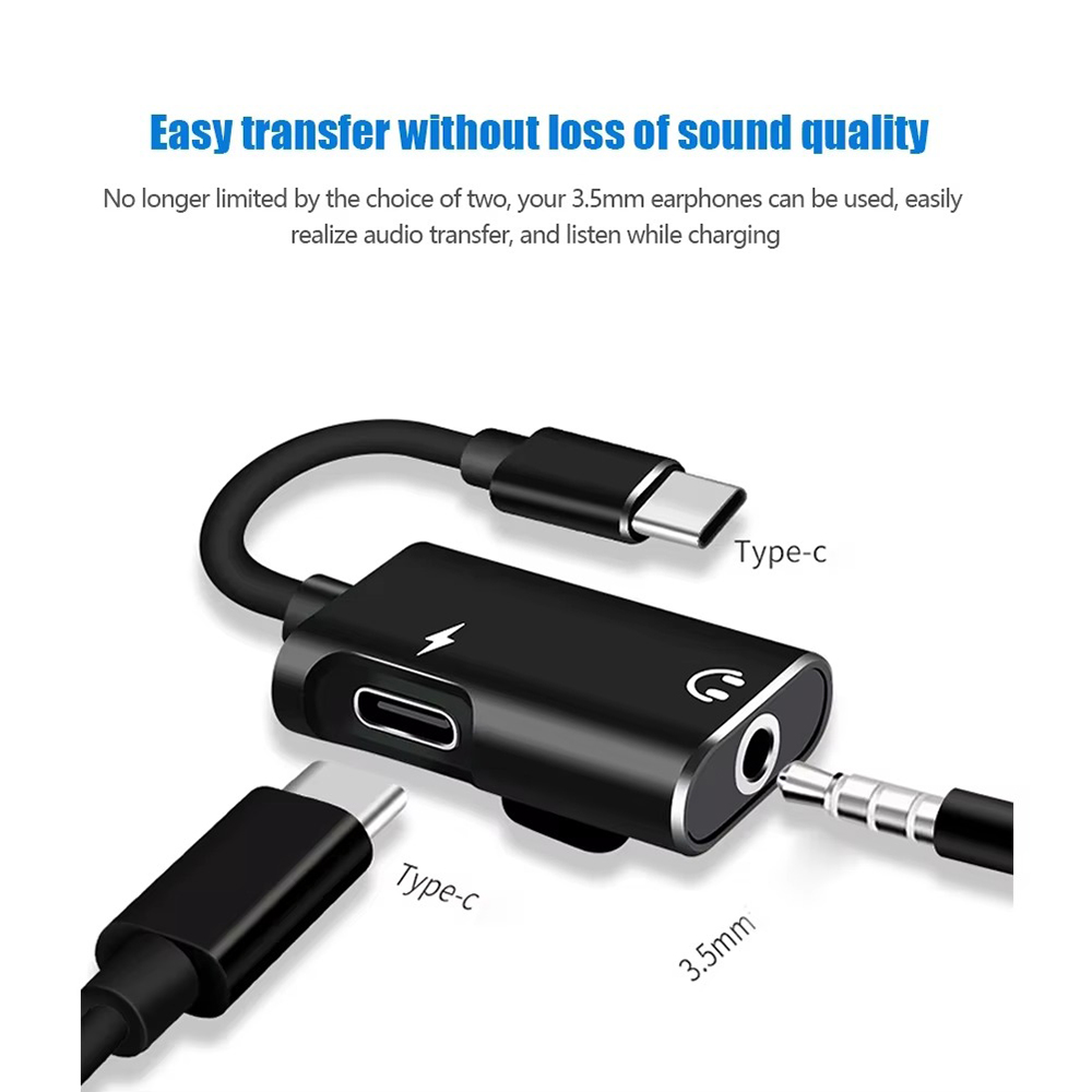 2 in 1 Headphone Audio Cable A - Earphone Splitter Jack recension och pris